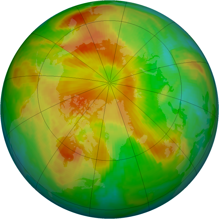 Arctic ozone map for 06 May 1997